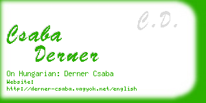 csaba derner business card